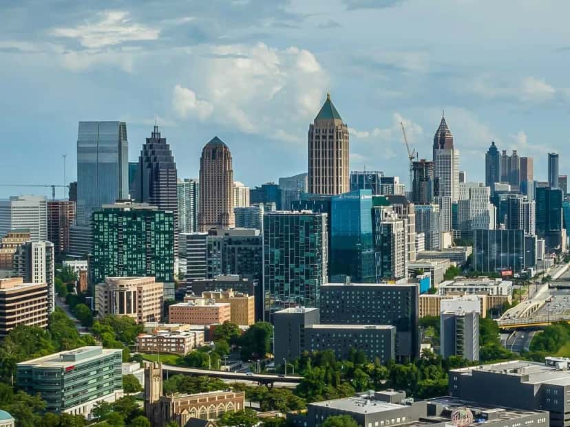 Atlanta skyline seen from Piedmont Park