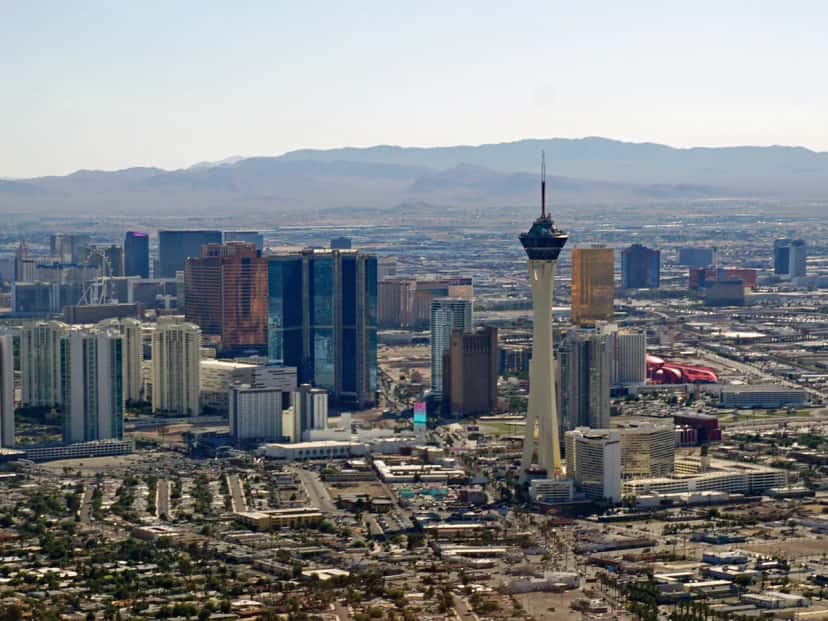 The Las Vegas Strip lit up at night