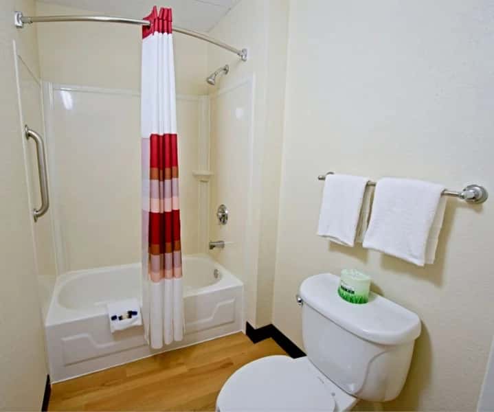 In-room jacuzzi tub at Red Roof Inn Canton in Canton, OH