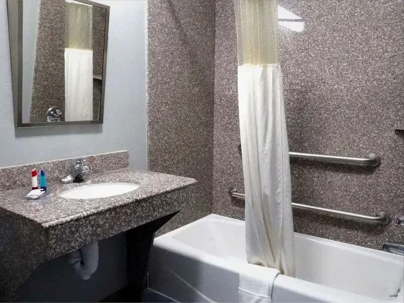 In-room jacuzzi tub at Americas Best Value Inn & Suites Bush Intl Airport in Humble, TX