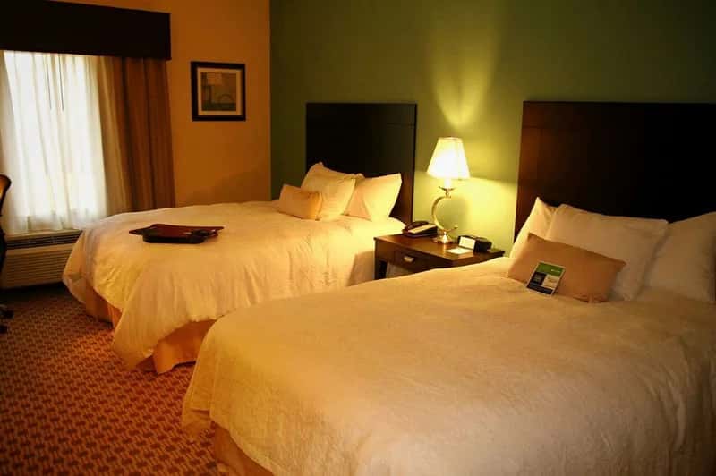 In-room jacuzzi at Hampton Inn Orange in Orange, Texas