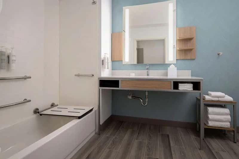 Deep soaking tub at Hilton Garden Inn Tacoma Downtown in Tacoma, WA