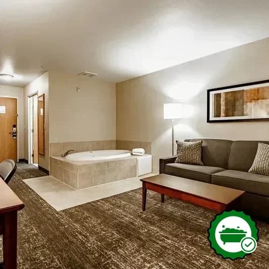 Private in-room hot tub