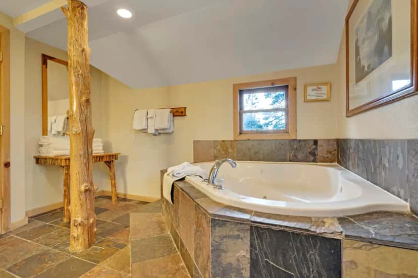 In-room hot tub at 3 Peaks Resort & Beach Club in South Lake Tahoe, CA