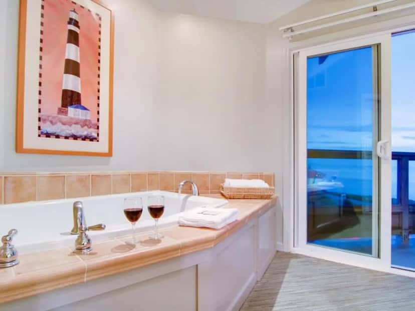 In-room hot tub at Acqua Hotel Mill Valley in Mill Valley, CA