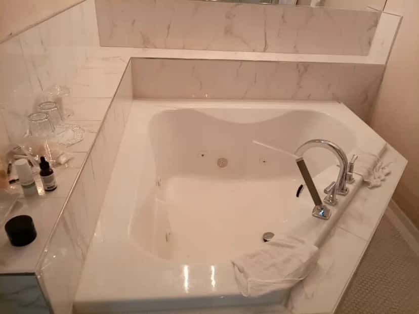 In-room hot tub at Akwaaba Mansion Bed & Breakfast in Brooklyn, NY