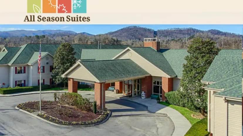 a rendering of a house with a street at All Season Suites in Pigeon Forge