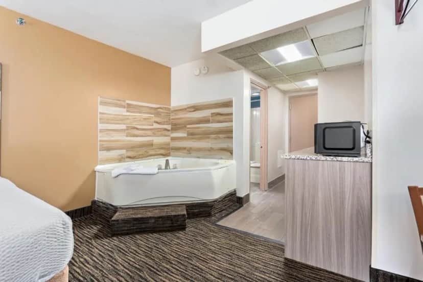 Private in-room jacuzzi tub in the Family Room with Front Sea View at Americana Motor Inn on Boardwalk