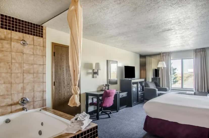 In-room hot tub at Americas Best Value Inn & Suites Ft. Collins E at I-25 in Fort Collins, CO