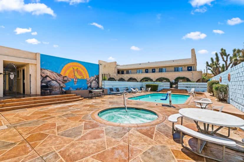 In-room hot tub at Americas Best Value Inn & Suites Joshua Tree National Park in Yucca Valley, CA