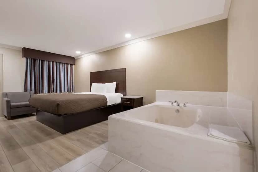 Private in-room jacuzzi tub in the Suite, 1 King Bed, Non Smoking (Jacuzzi) at Americas Best Value Inn Houston