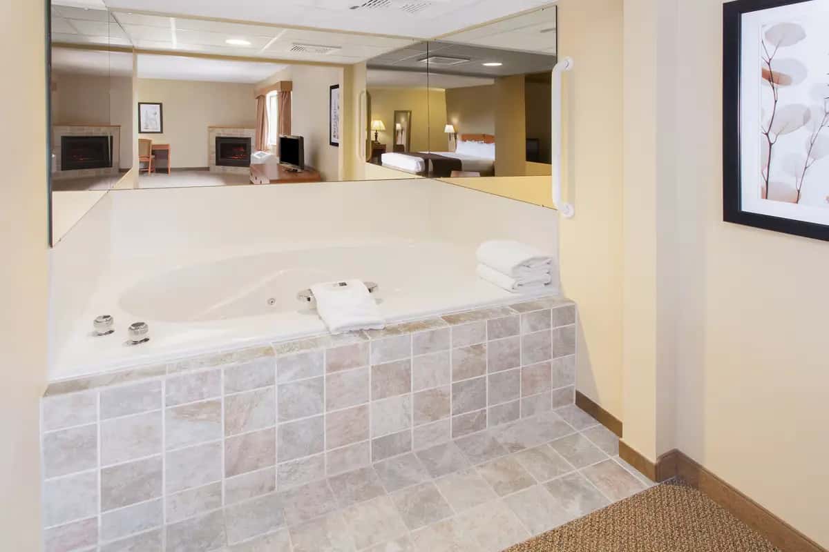 Private in-room jacuzzi at AmericInn by Wyndham Greenville