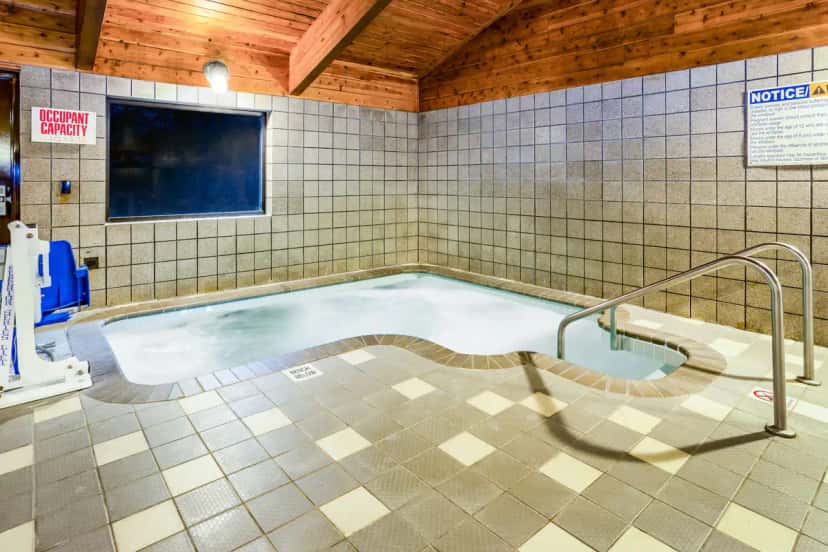 In-room hot tub at AmericInn by Wyndham Menomonie in Menomonie, WI