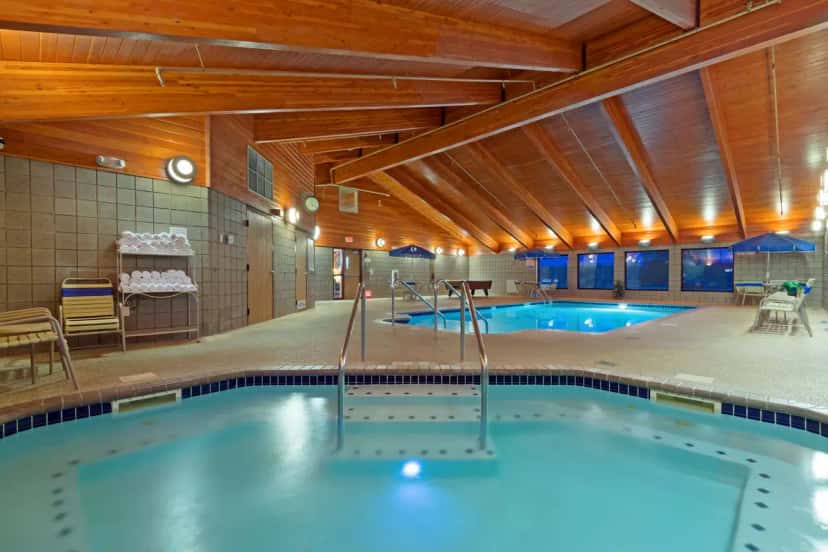 Shared indoor hot tub at AmericInn by Wyndham Rexburg Byui in Rexburg, ID