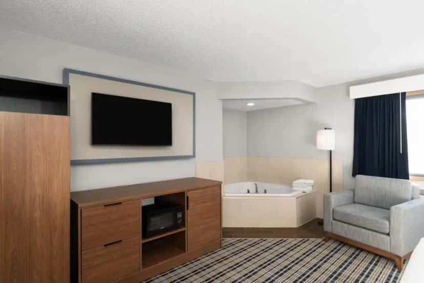 In-room hot tub at AmericInn by Wyndham Tofte Near Lake Superior in Tofte, MN