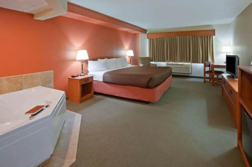 Private in-room jacuzzi tub in the Suite - Mobility Access/Non-Smoking at AmericInn by Wyndham Wetmore Munising