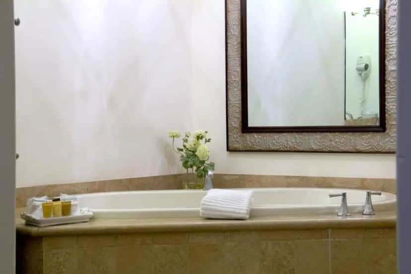 Private in-room jacuzzi tub in the Executive Room at Andreas Hotel & Spa
