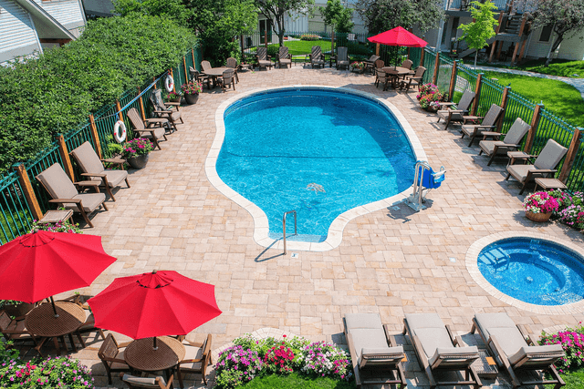 Shared outdoor hot tub