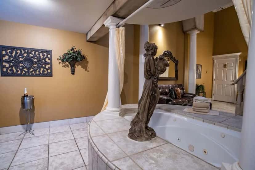 In-room hot tub at Anniversary Inn in Boise, ID