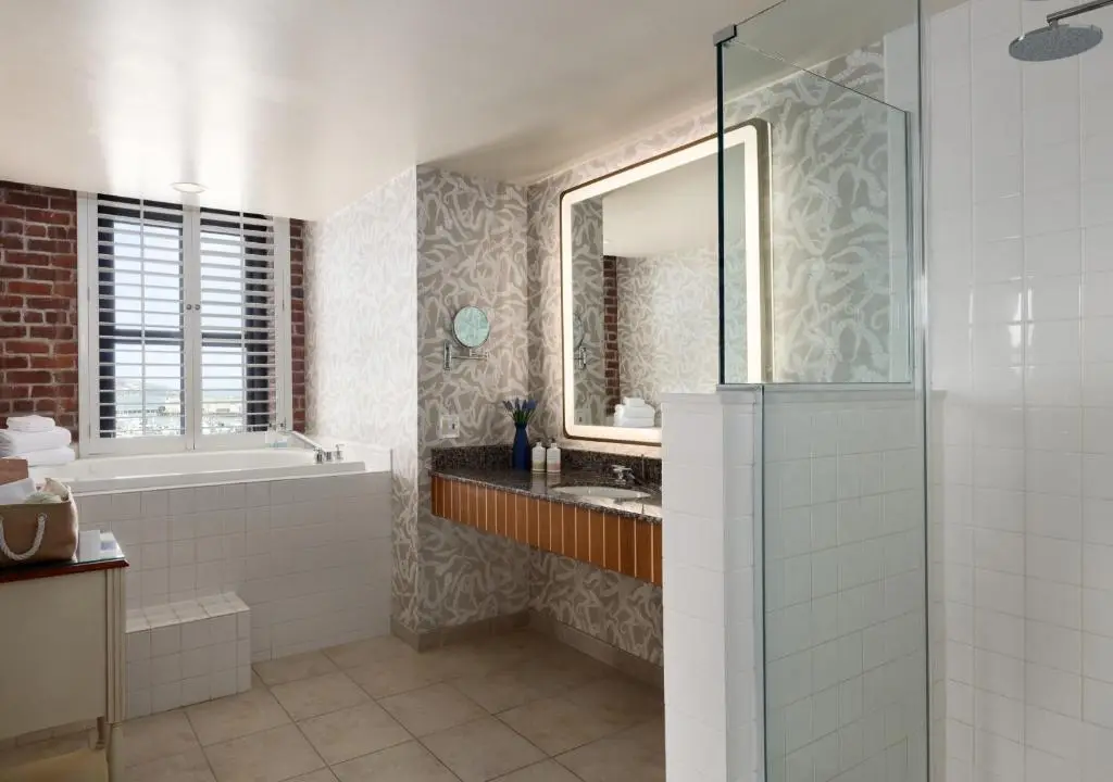 Private in-room jacuzzi tub in the One-Bedroom Suite - King Bed at Argonaut Hotel