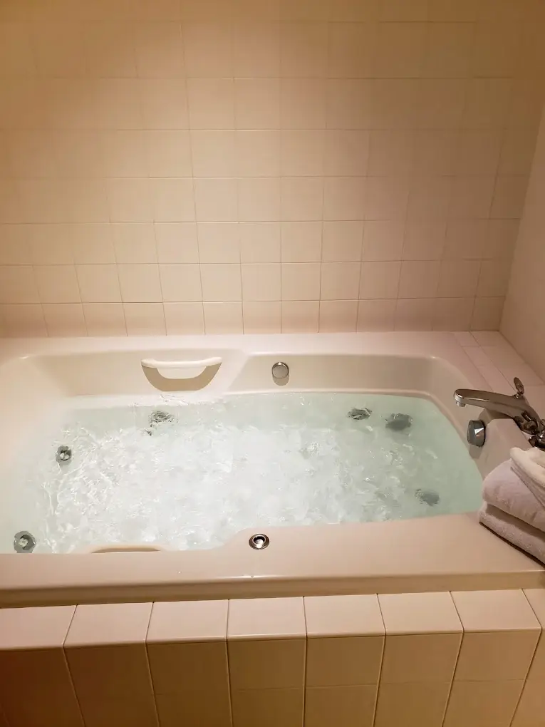 In-room hot tub at Bavarian Inn Lodge in Frankenmuth, MI
