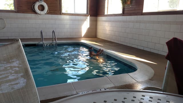 Shared indoor hot tub