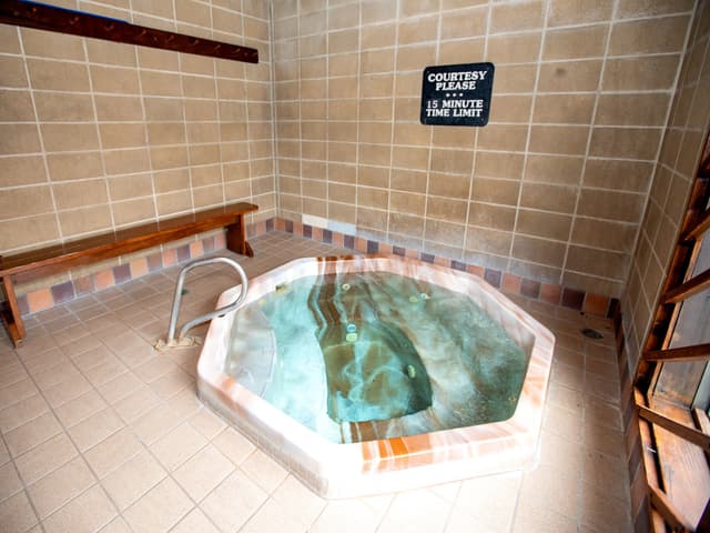 Shared indoor hot tub