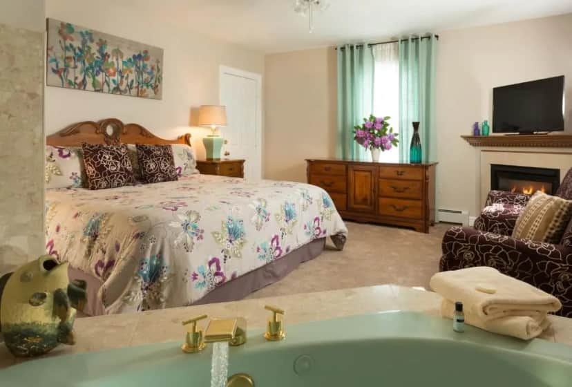 Private in-room jacuzzi tub in the King Suite at Beech Tree Inn and Cottage