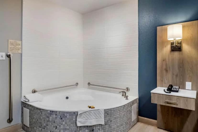 Private in-room jacuzzi tub in the Junior King Suite with Sofa Bed and Jetted Tub - Non-Smoking at Best Western Plus Edinburg Inn & Suites