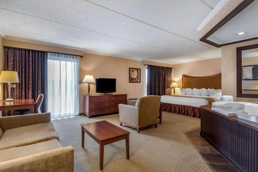 Private in-room jacuzzi tub in the King Suite with Spa Bath - Non Smoking at Best Western Plus Oswego Hotel And Conference Center