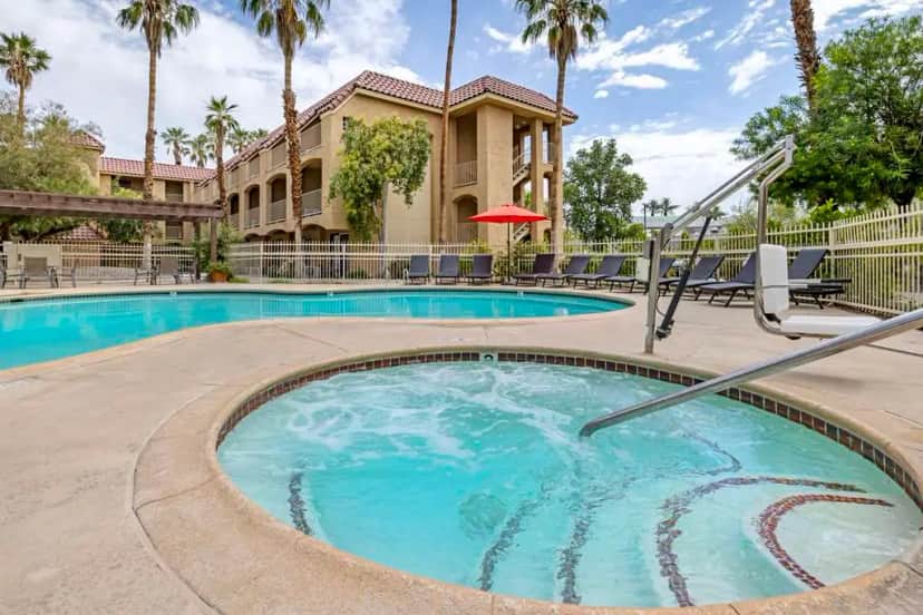 Shared outdoor hot tub at Best Western Plus Palm Desert Resort
