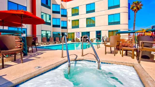 Shared outdoor hot tub