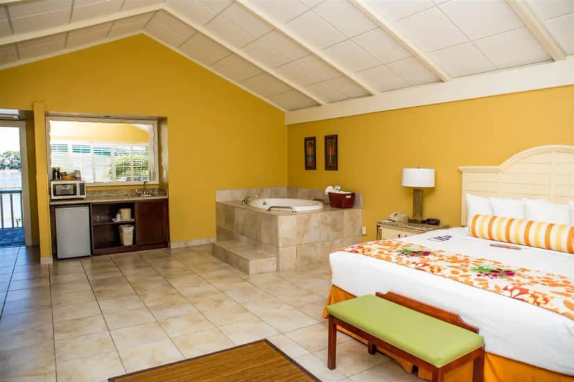 Private in-room jacuzzi in the King Suite with Spa Bath, Balcony and Wet Bar - Non-Smoking at Best Western Plus Yacht Harbor Inn