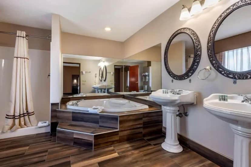 Private in-room jacuzzi tub in the King Suite with Spa Bath and Sofa Bed - Non-Smoking at Best Western The Inn at the Fairgrounds