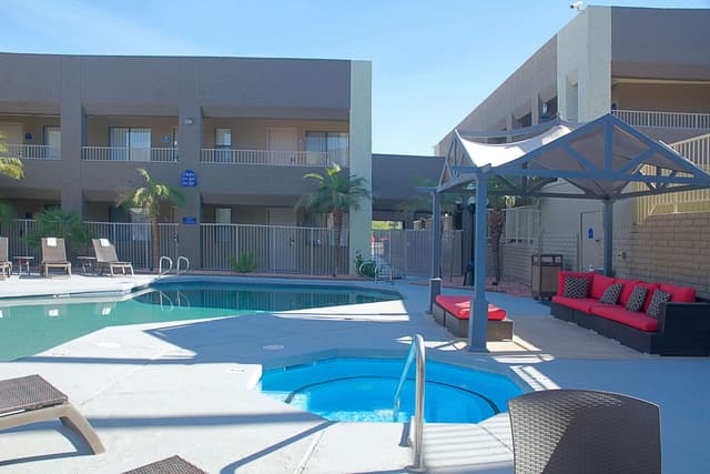 Shared outdoor hot tub