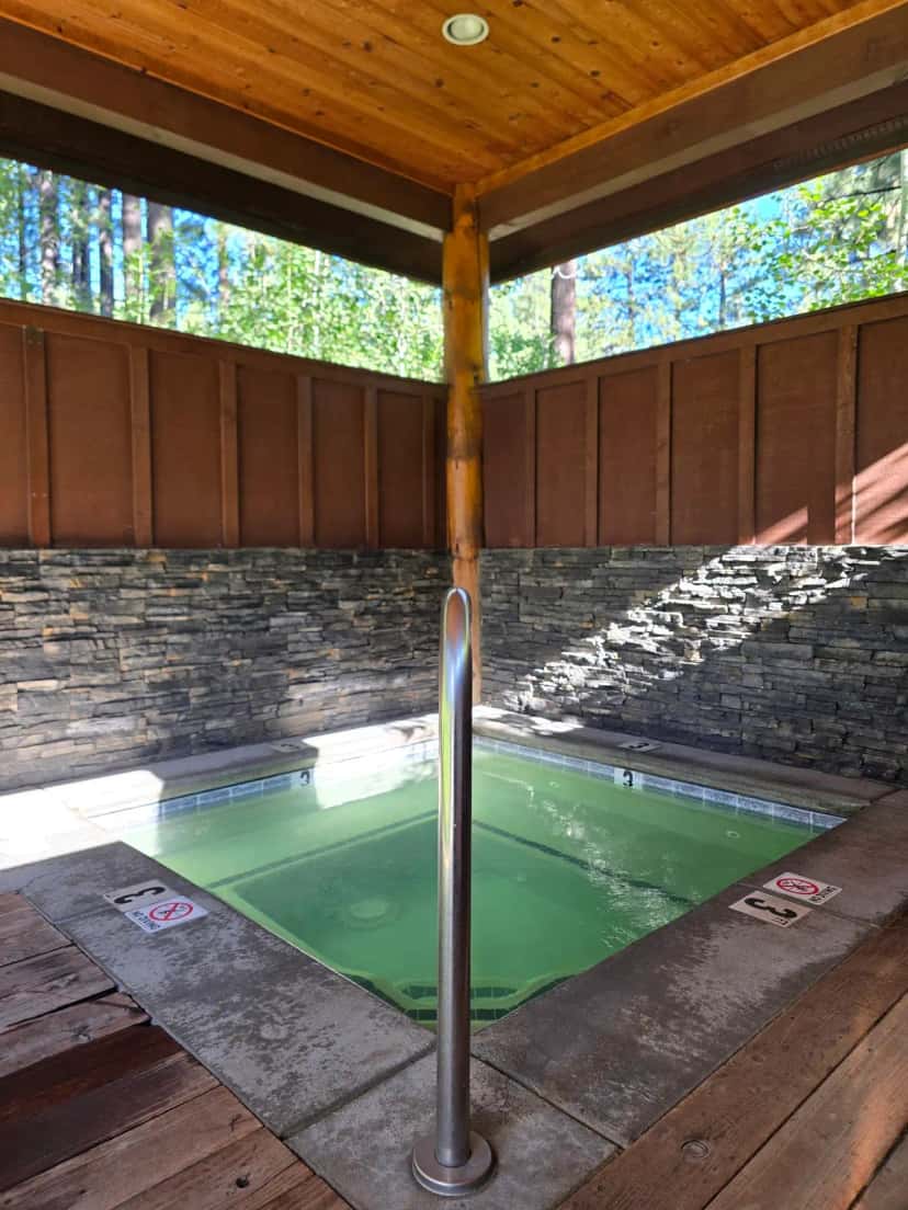 Shared indoor hot tub at Black Bear Lodge in South Lake Tahoe, CA