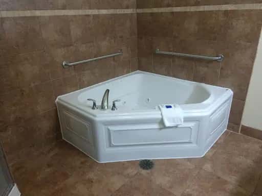 In-room hot tub at Blanco River Hotel in Blanco, TX