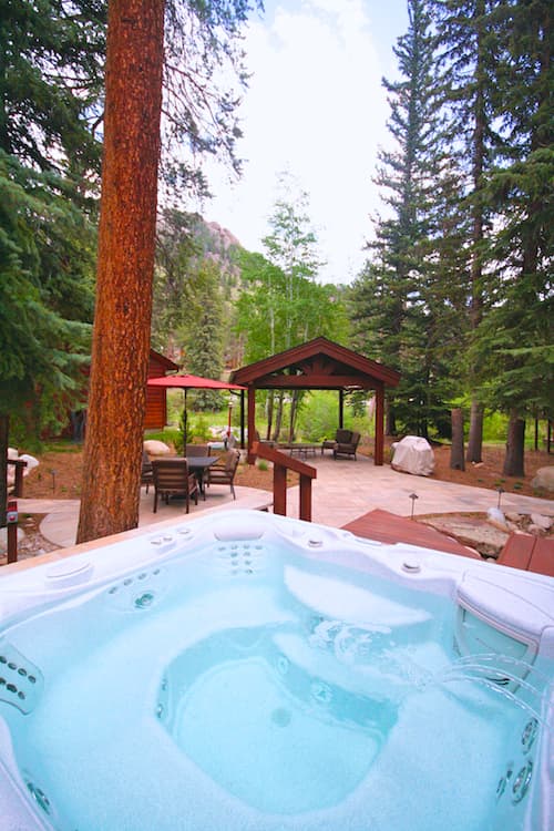 Private outdoor hot tub