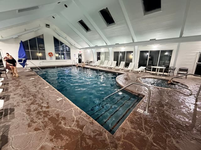 Shared indoor hot tub