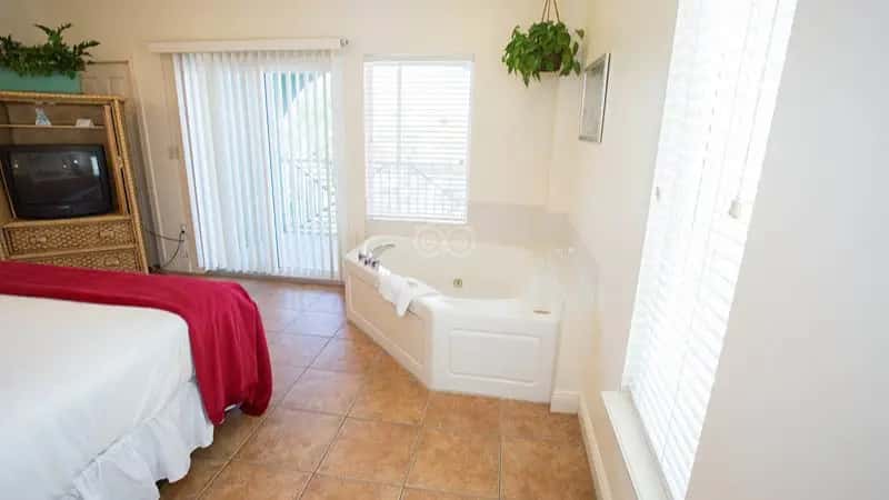 In-room hot tub at Bridgewalk Resort in Bradenton Beach, FL