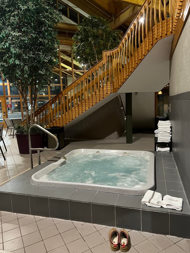 Shared indoor hot tub