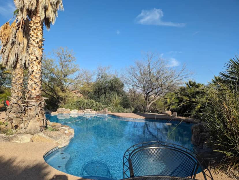 Shared outdoor hot tub at Cactus Cove Bed and Breakfast Inn