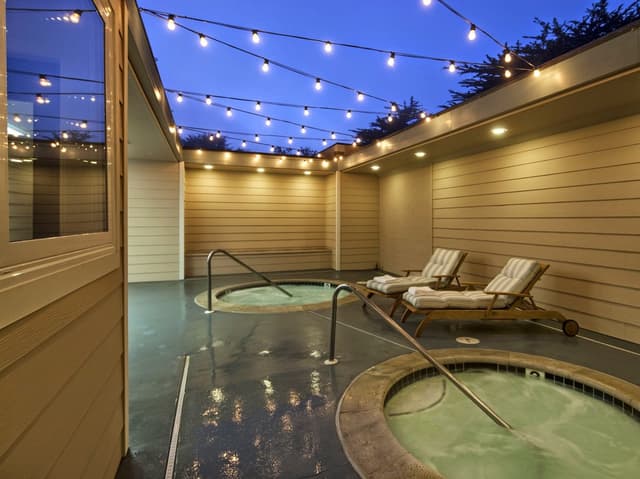 Shared indoor hot tub