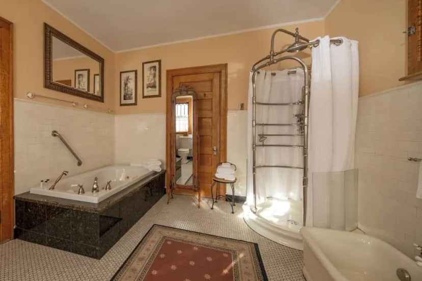 Private in-room jacuzzi tub in the The King Suite at Cartier Mansion