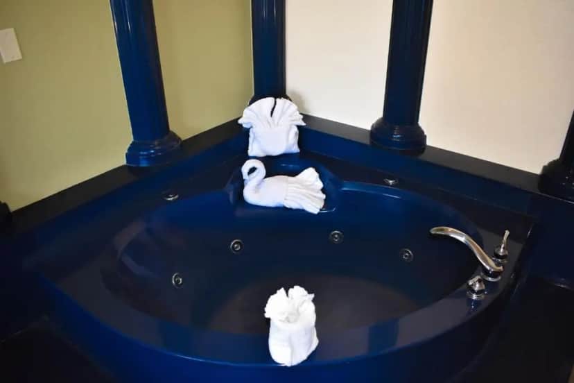 Private in-room jacuzzi tub in the King Suite at Casa Bella Hotel and Suites