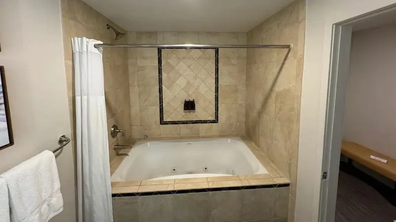 In-room hot tub at Cheyenne Mountain Resort in Colorado Springs, CO