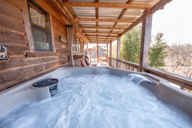 Private outdoor hot tub