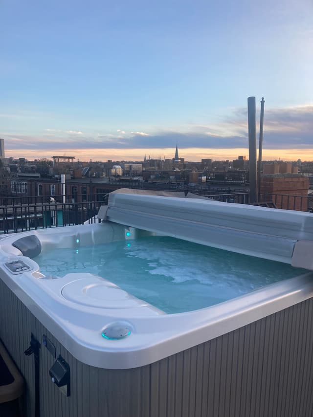 Private outdoor hot tub