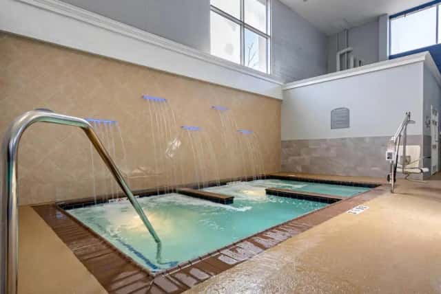 Private in-room hot tub at Clarion Hotel Conference Center North