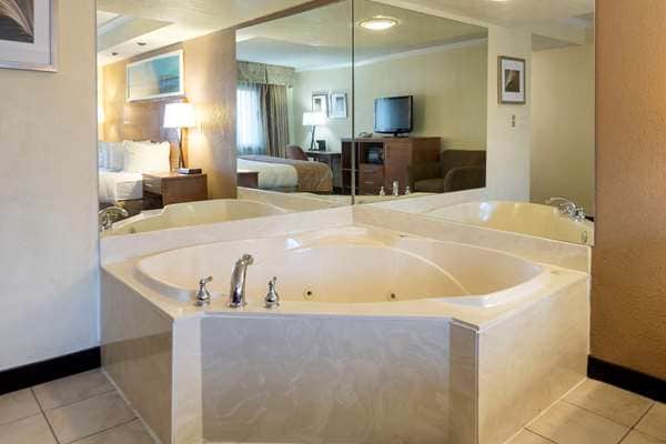 Private in-room jacuzzi at Clarion Hotel Detroit Metro Airport
